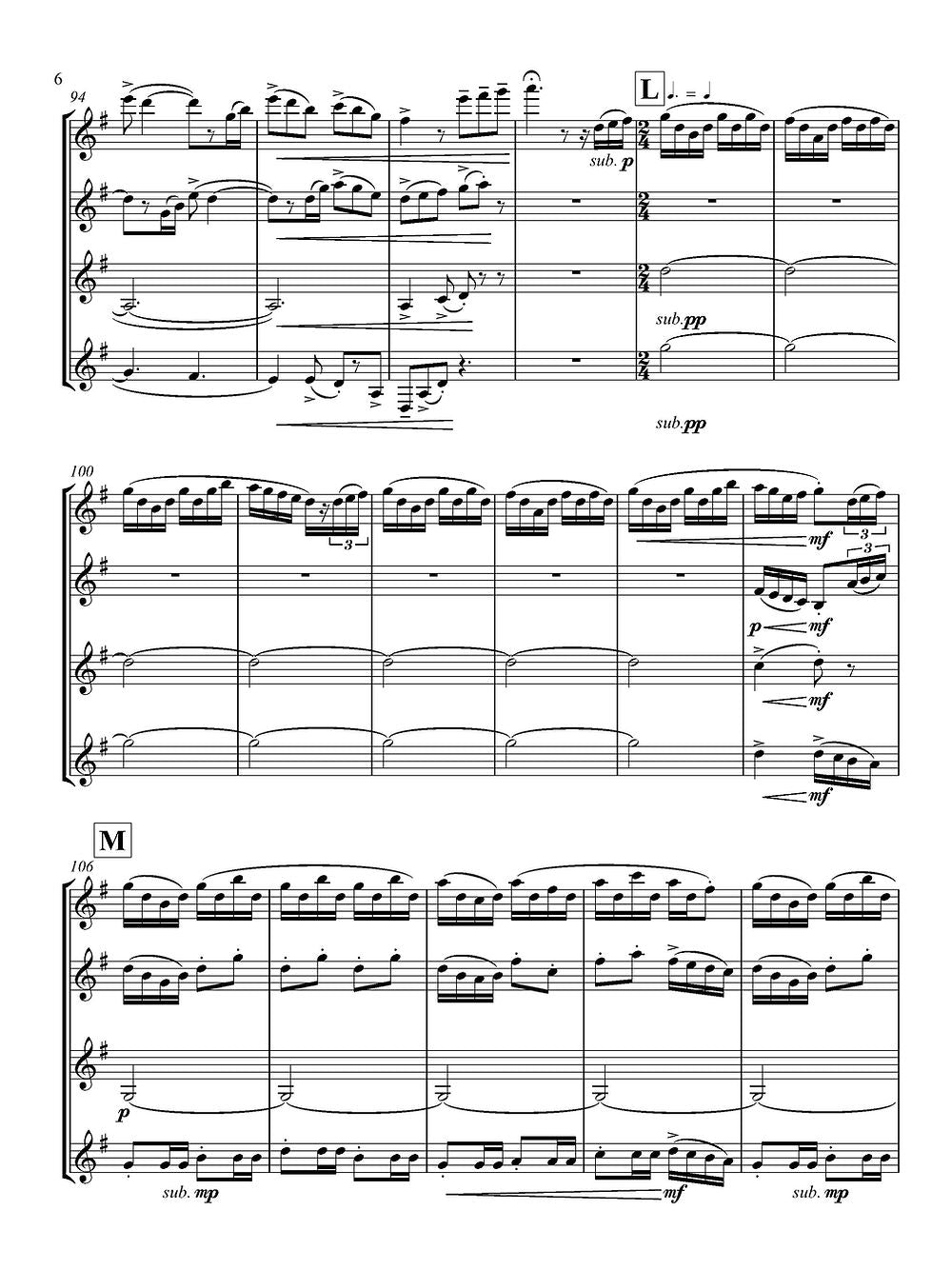 De Alba - Spring for Clarinet Quartet