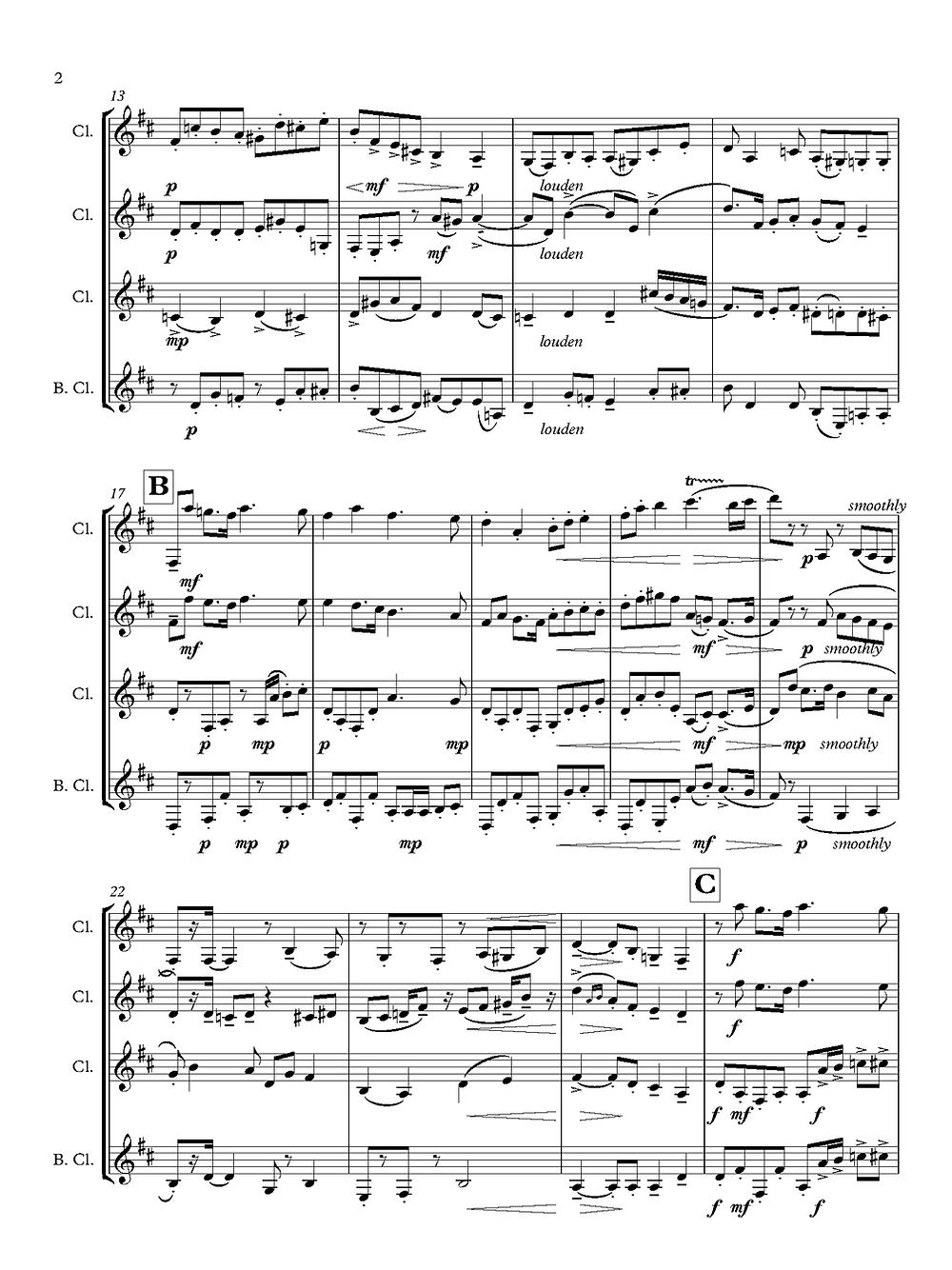 Grainger (arr. de Alba) - Handel in the Strand for Clarinet Quartet