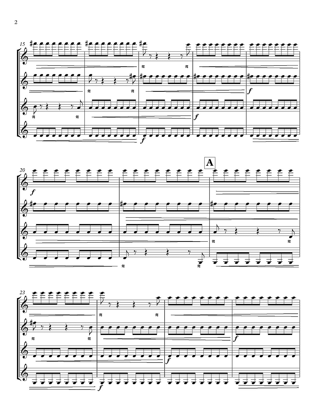 De Alba - Loop 101 South for Clarinet Quartet