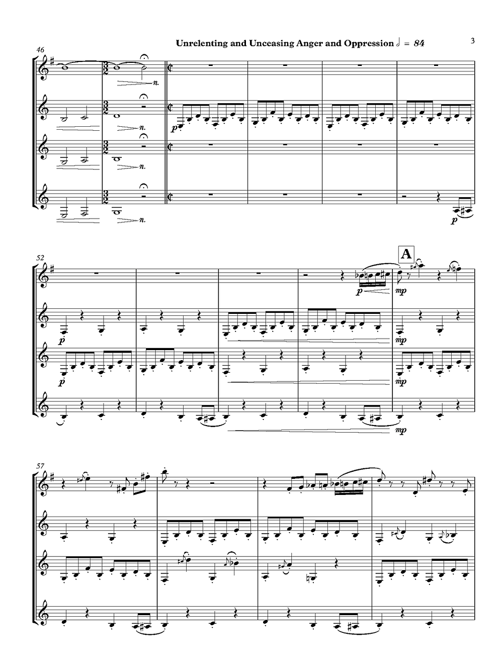De Alba - Unstoppable Machines for Clarinet Quartet (Eb/2Bb/Bass)