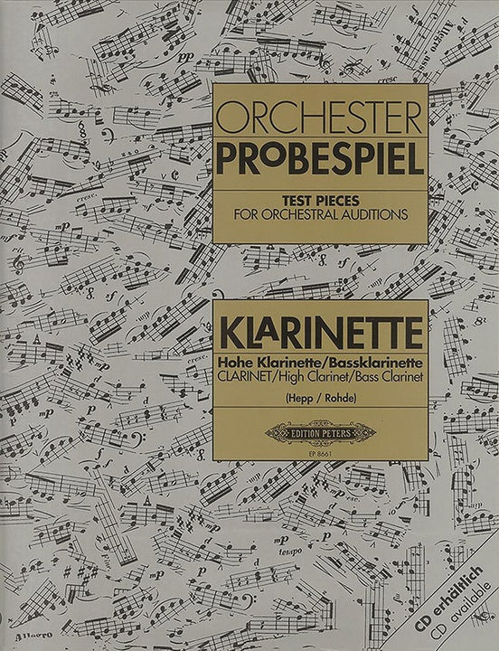 Test Pieces for Orchestral Auditions: Clarinet, E-flat Clarinet, Bass Clarinet