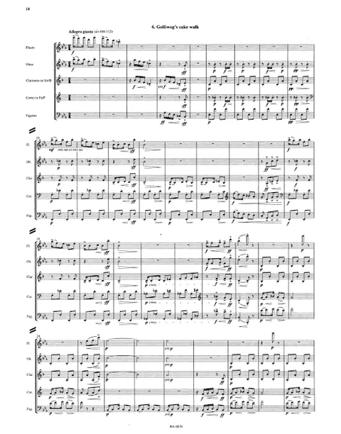 Debussy - Children's Corner Suite for Wind Quintet (Score and Parts)