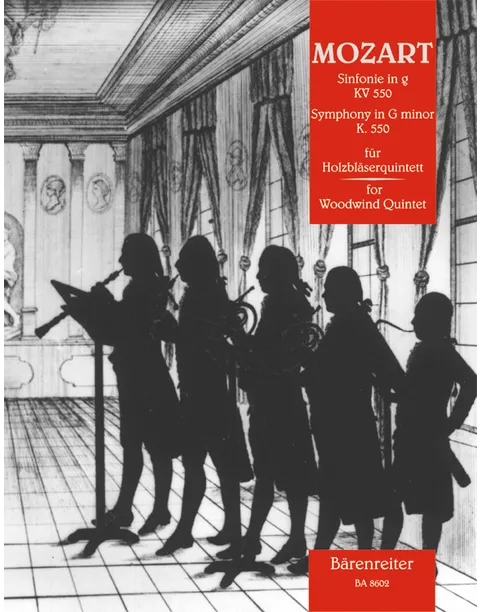 Mozart - Symphony No. 40 in G minor, K. 550 for Wind Quintet (Score and Parts)