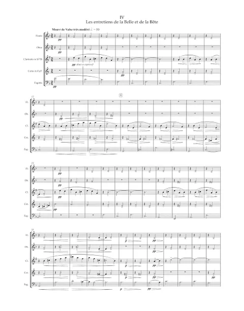Ravel - Mother Goose Suite for Wind Quintet (Score and Parts)