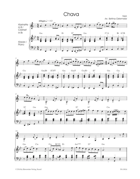 Klezmer for Clarinet and Piano