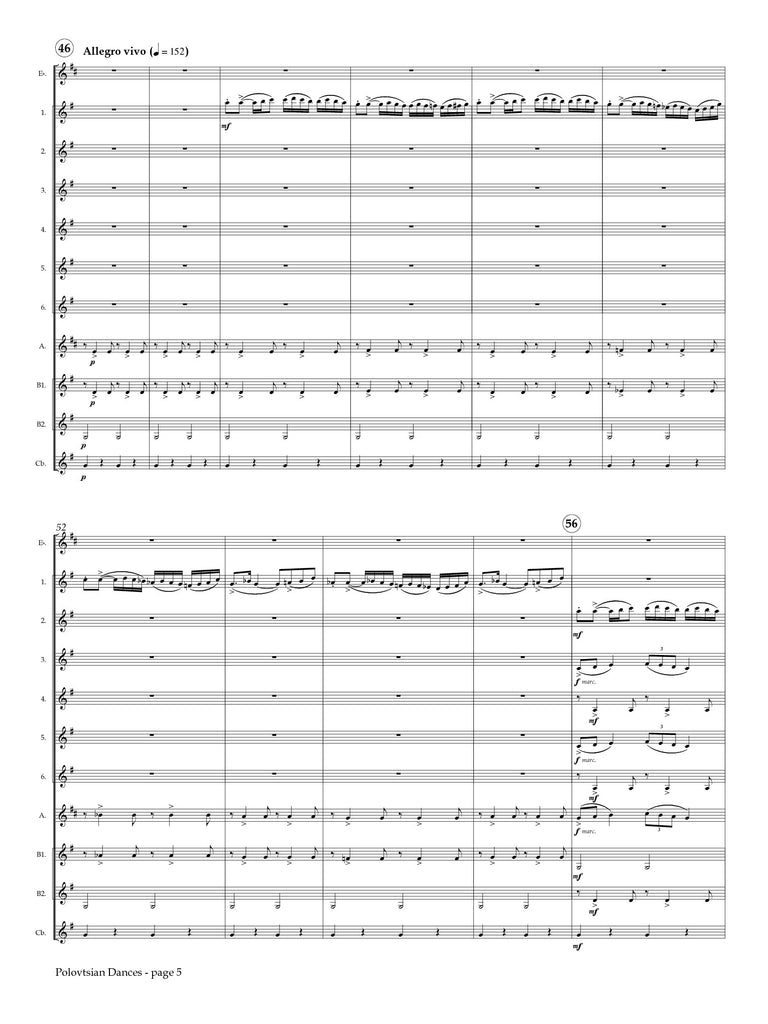 Borodin (arr. Johnston) - Polovtsian Dances for Clarinet Choir