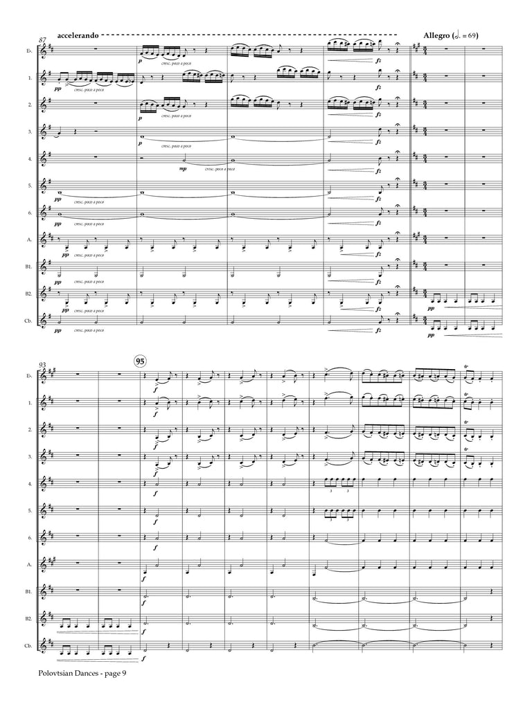 Borodin (arr. Johnston) - Polovtsian Dances for Clarinet Choir