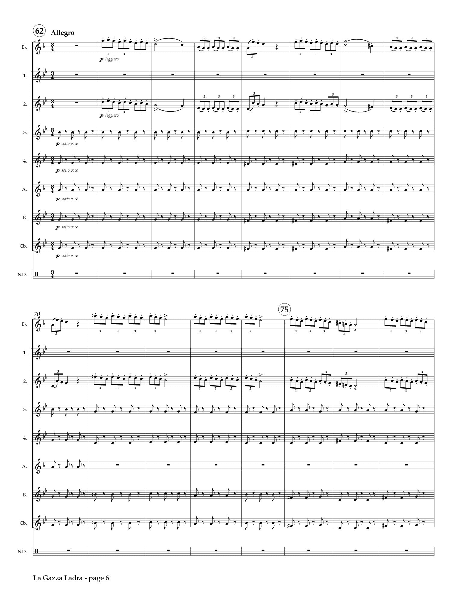 Rossini (arr. Johnston) - Overture to La Gazza Ladra for Clarinet Choir