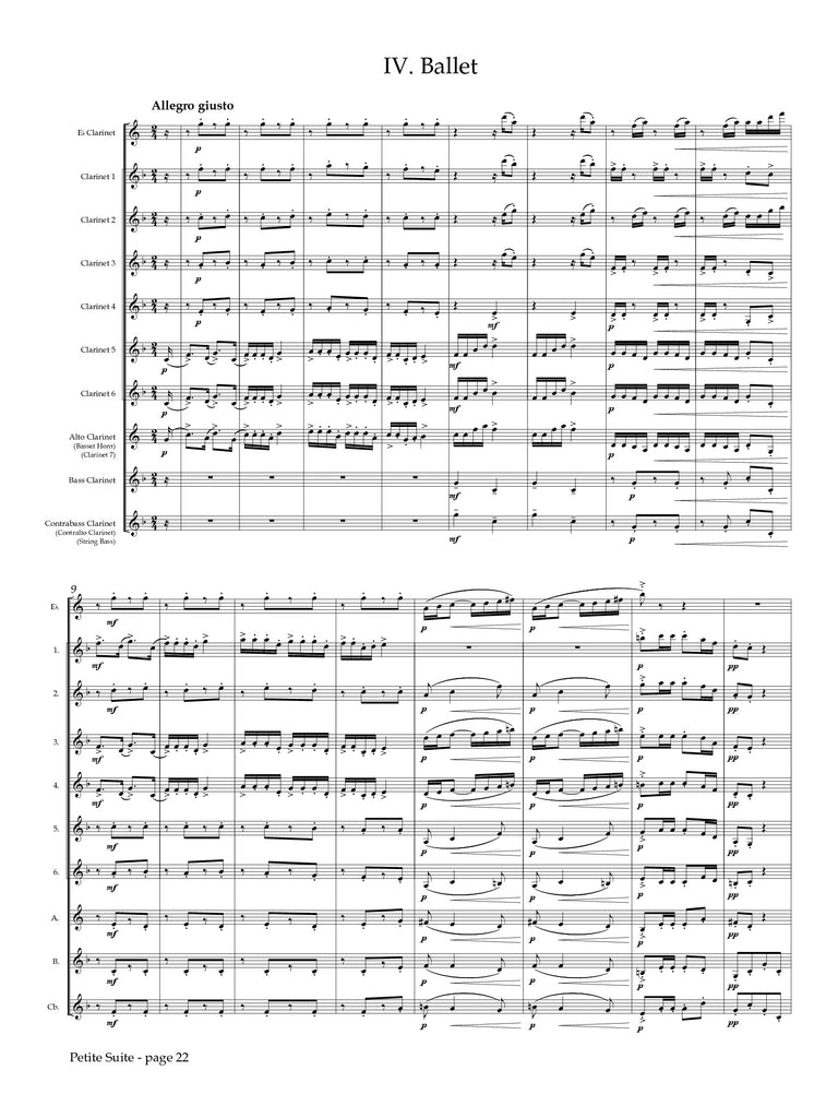 Debussy (arr. Johnston) - Petite Suite for Clarinet Choir
