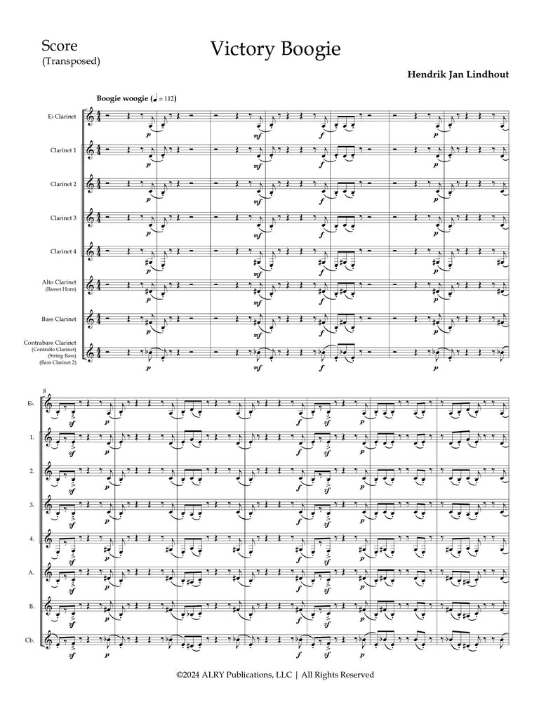Lindhout - Victory Boogie for Clarinet Choir