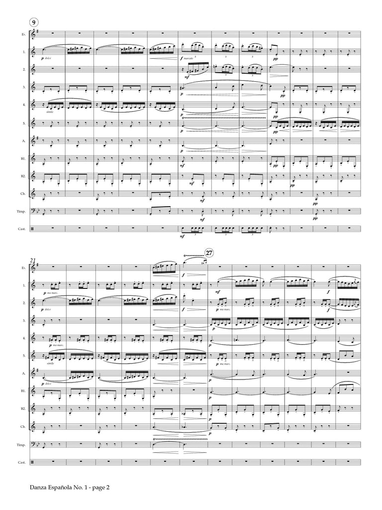 De Falla (arr. Johnston) - Danza Española No. 1 for Clarinet Choir