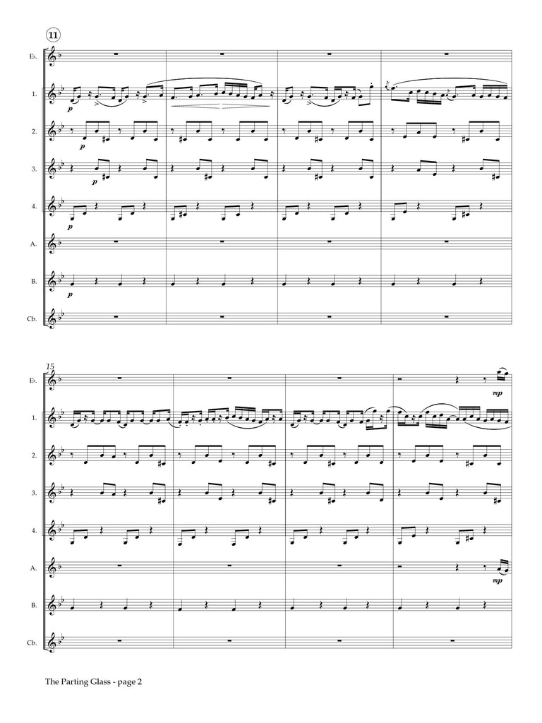 Johnston - The Parting Glass for Clarinet Choir