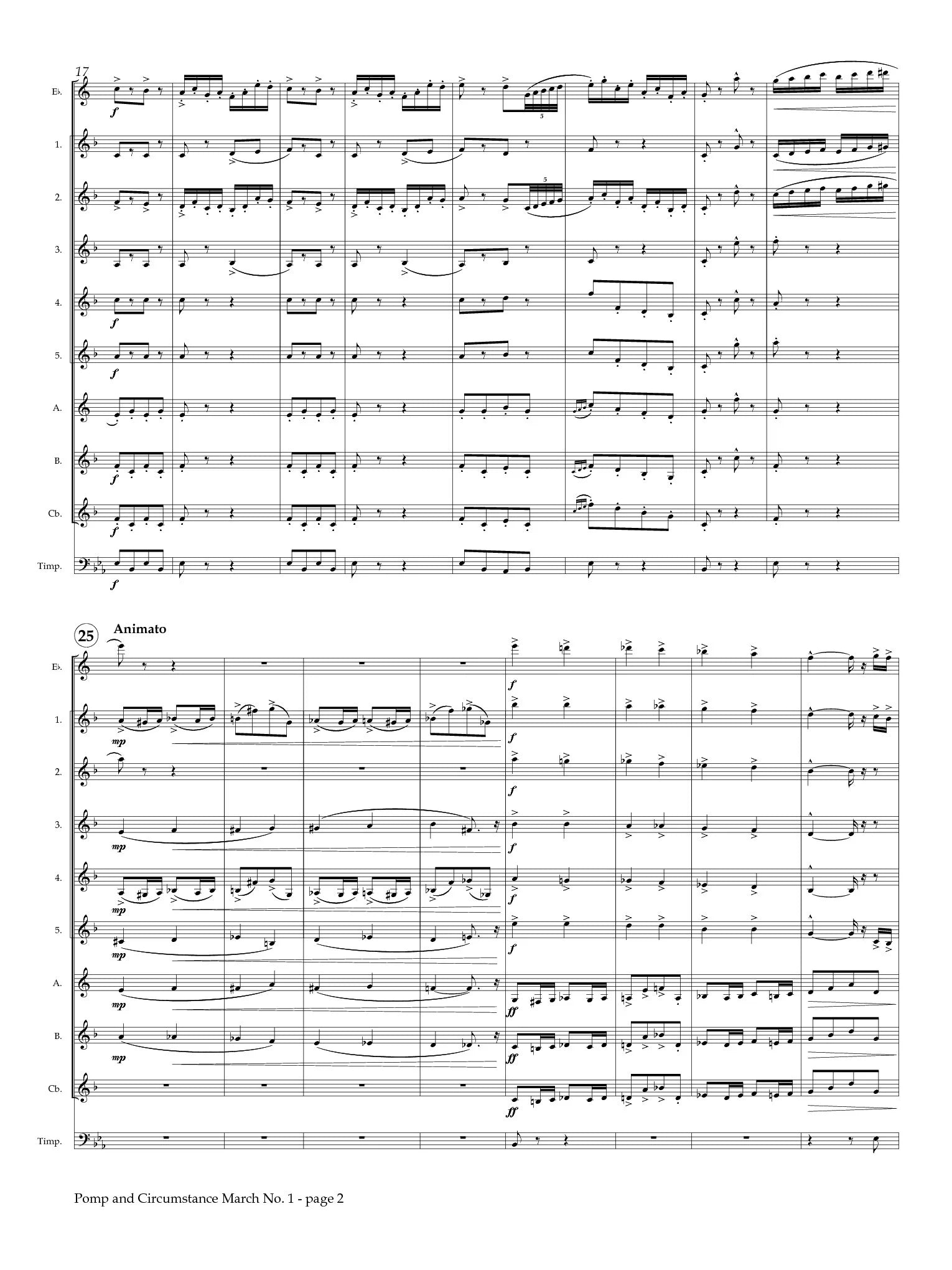 Elgar (arr. Johnston) - Pomp and Circumstance March No. 1 for Clarinet Choir