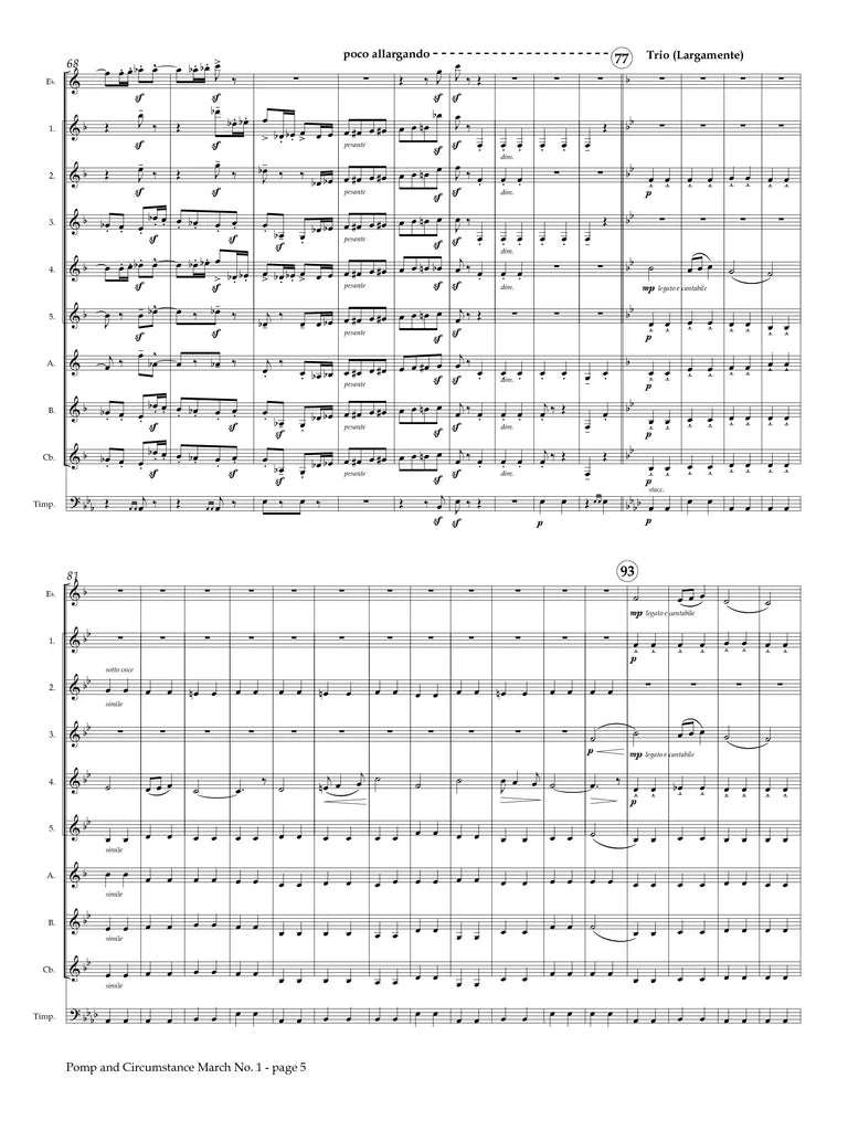 Elgar (arr. Johnston) - Pomp and Circumstance March No. 1 for Clarinet Choir