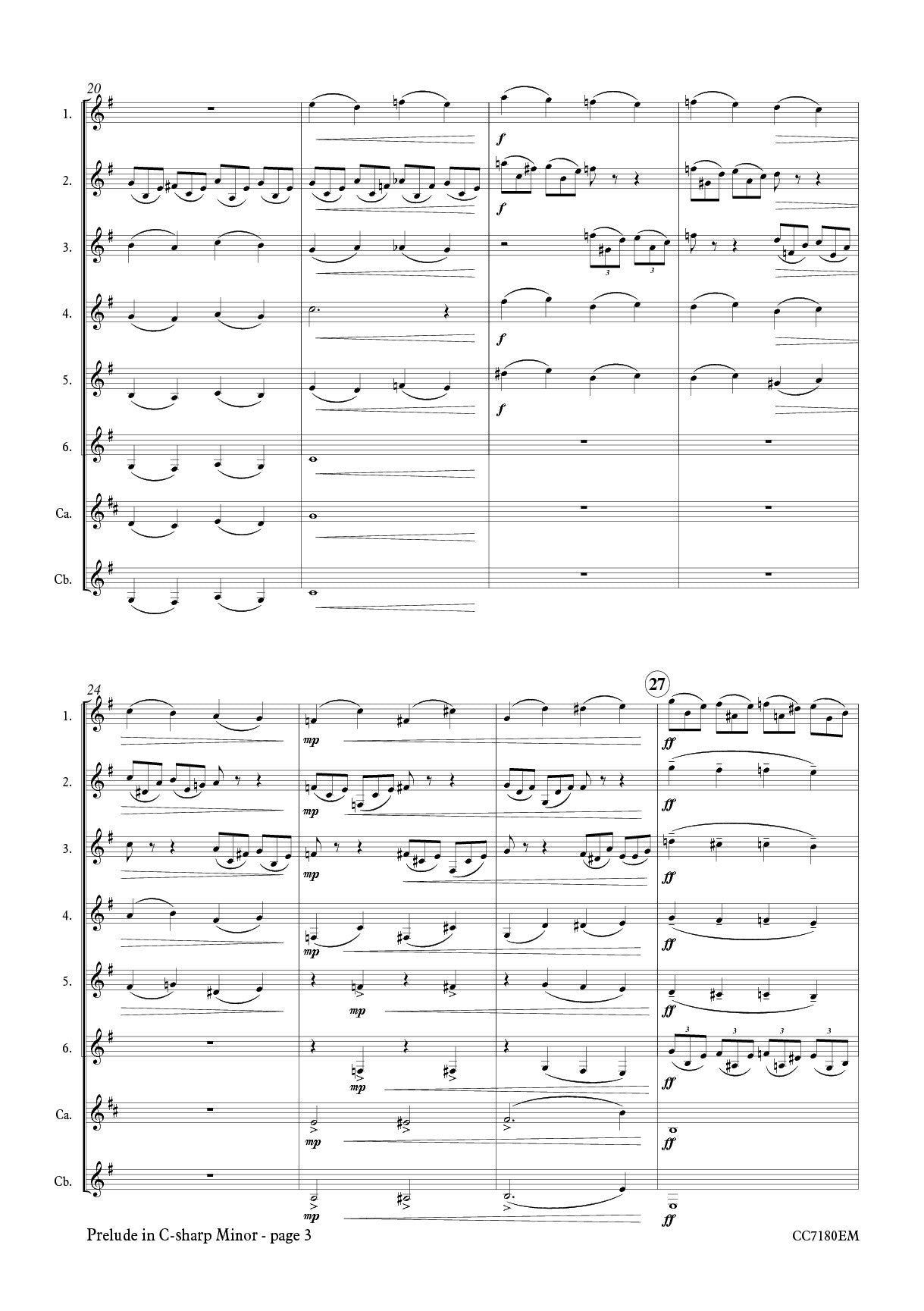 Rachmaninoff (arr. Johnston) - Prelude in C-sharp Minor, Op. 3, No. 2 for Low Clarinet Ensemble