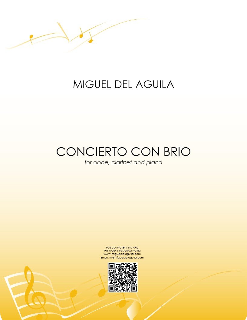 del Águila - Concierto con brio for Oboe, Clarinet and Piano