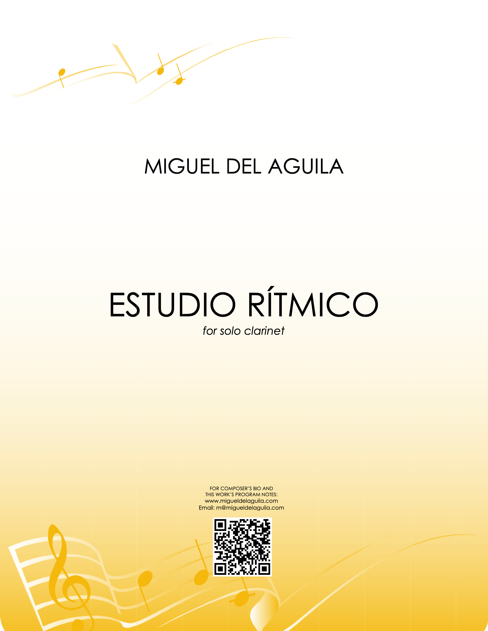 del Águila - Estudio Rítmico for Unaccompanied Clarinet