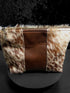 Handcrafted by J.Anne - Large Accessory Zipper Pouches - Brown & White Mix
