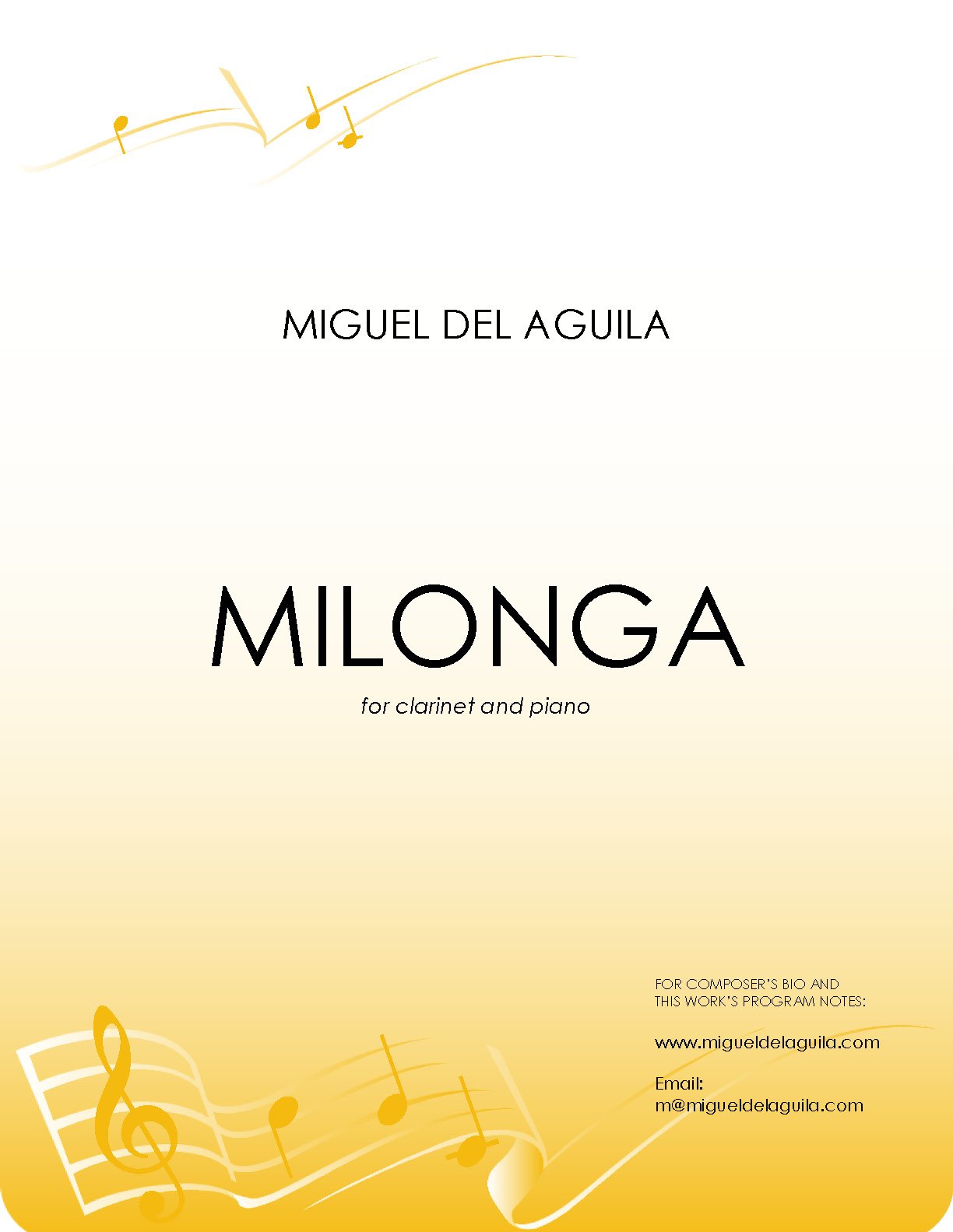 del Águila - Milonga for Clarinet and Piano