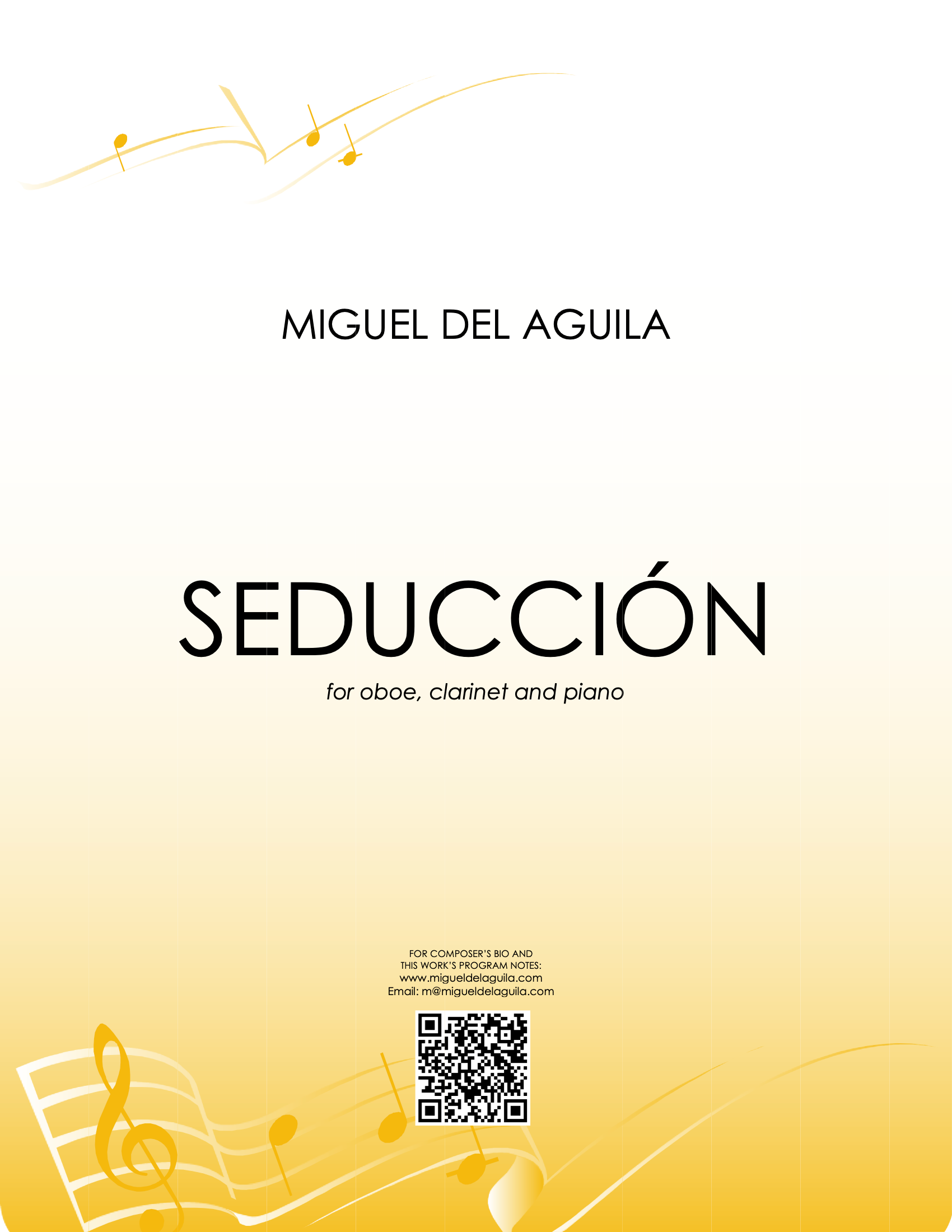 del Águila - Seducción for Oboe, Clarinet, and Piano