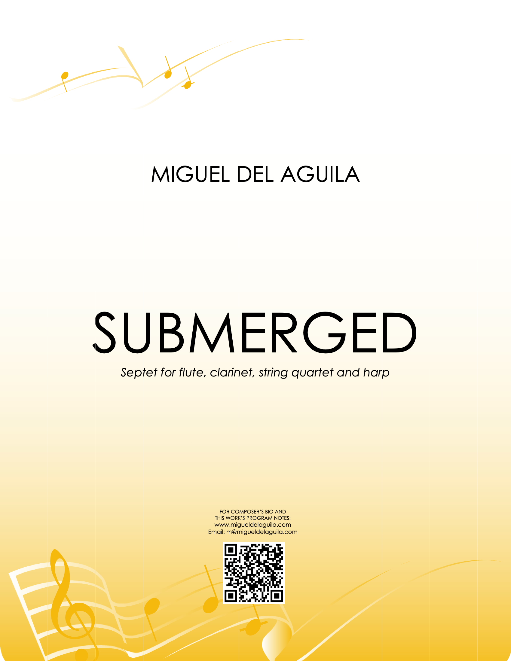 del Águila - Submerged for Flute, Clarinet, String Quartet, and Harp