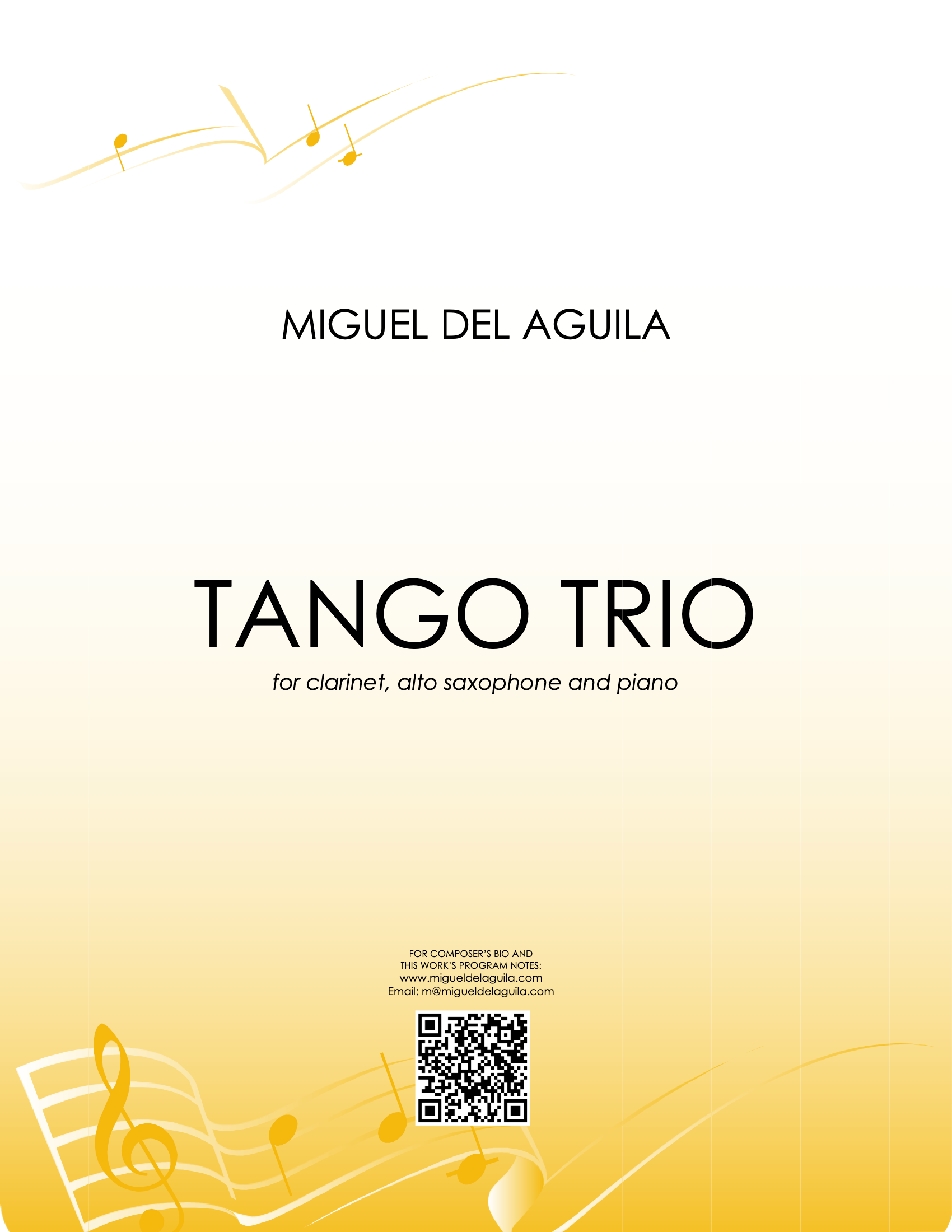 del Águila - Tango Trio for Clarinet, Alto Saxophone, and Piano