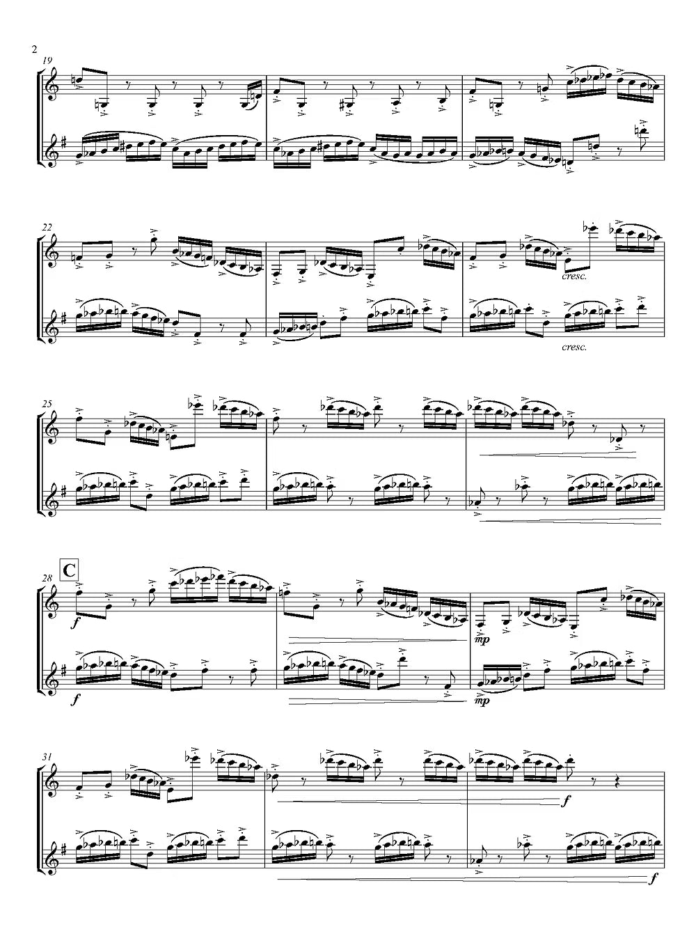 De Alba - Quid pro quo for B-flat Clarinet and Alto Saxophone