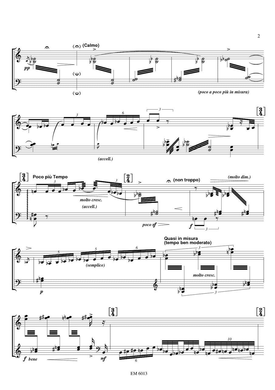 Westerlinck - From Far and Near for Bass Clarinet and Piano