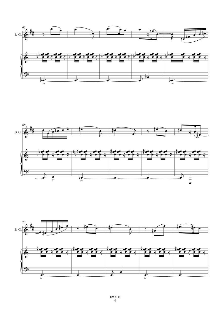 Brosse - Spring for Bass Clarinet and Piano