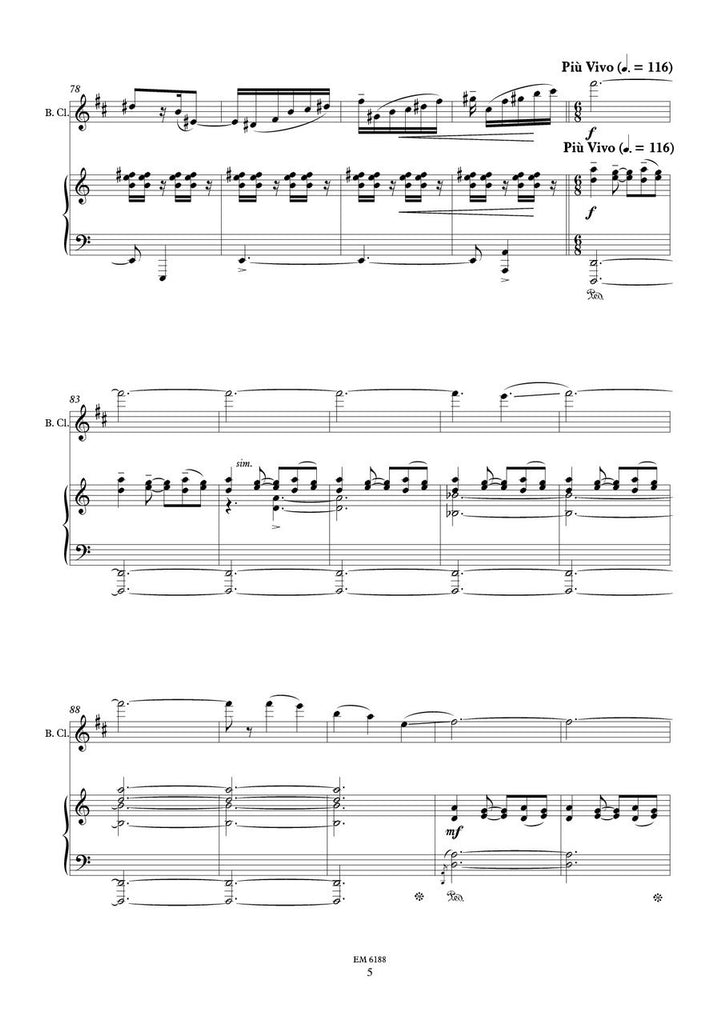 Brosse - Spring for Bass Clarinet and Piano