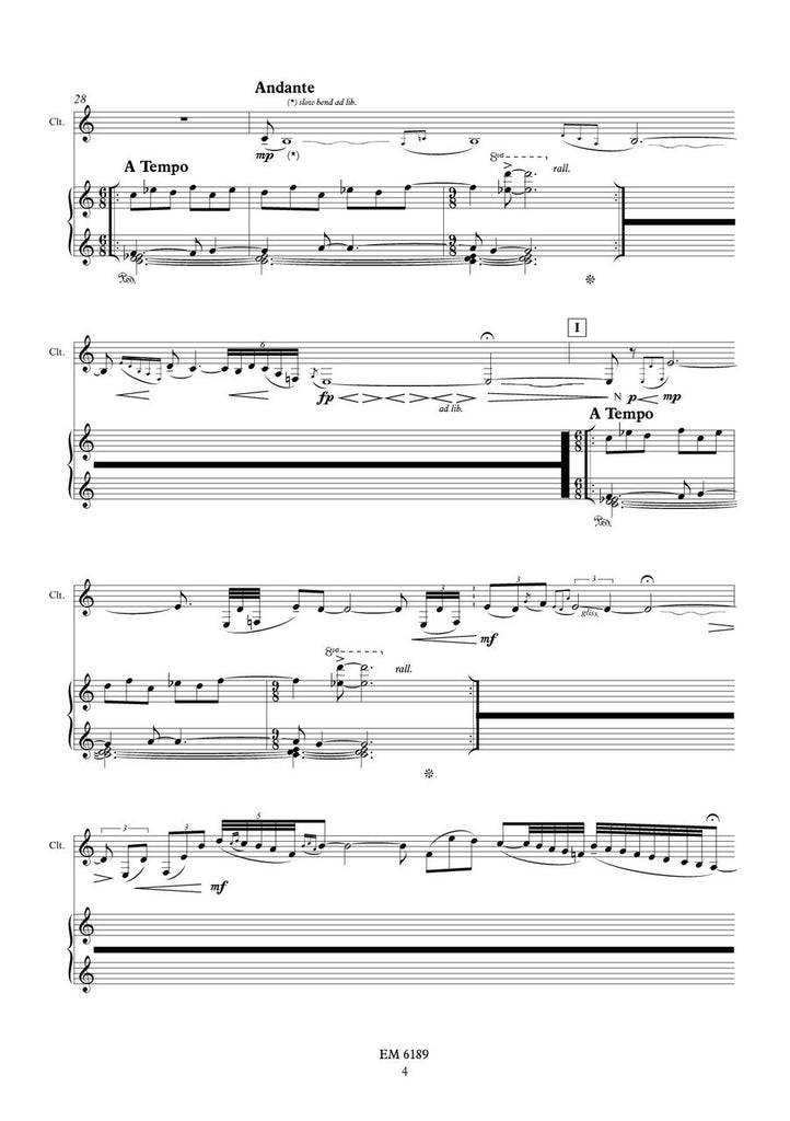 Brosse - Autumn for Clarinet and Piano
