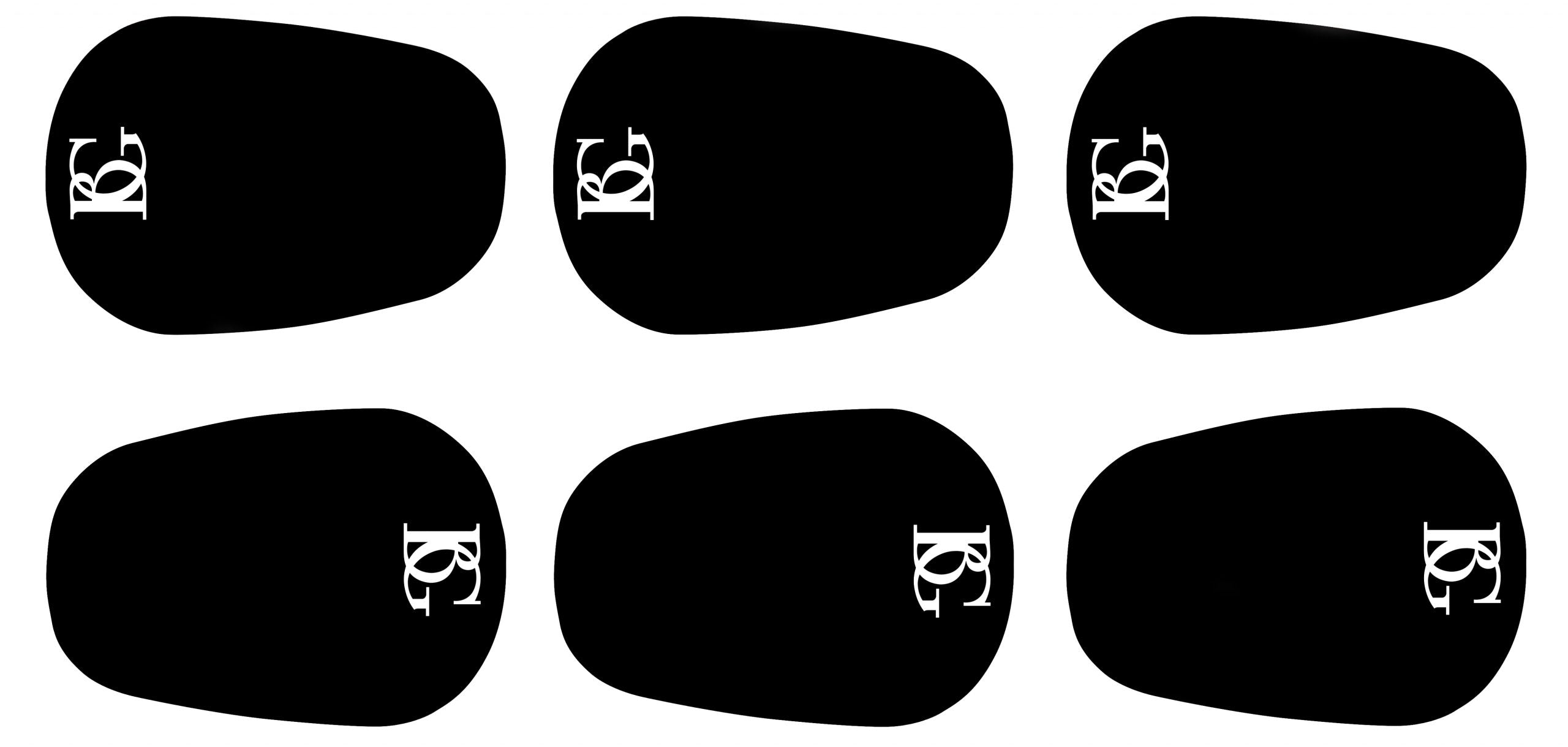 Clarinet Mouthpiece Cushions 0.8 mm - .031 inch Black Large Set of 6 pcs