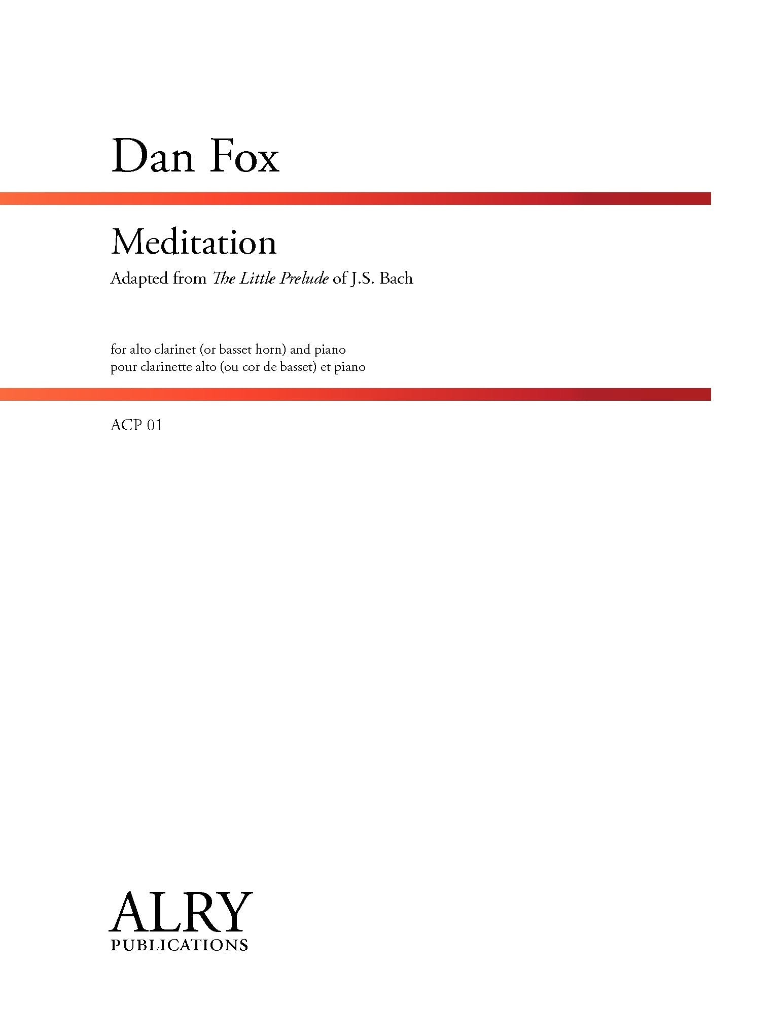 Fox - Meditation adapted from 'The Little Prelude" of J.S. Bach