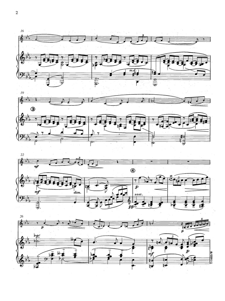 Van Eechaute (arr. Johnston) - Nachtpoema for Alto Clarinet (or Basset Horn) and Piano