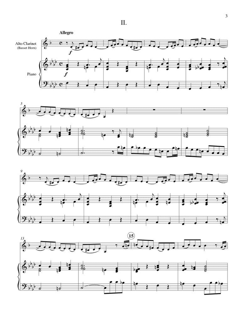 Telemann (arr. Johnston) - Sonata in F minor for Alto Clarinet (or Basset Horn) and Piano