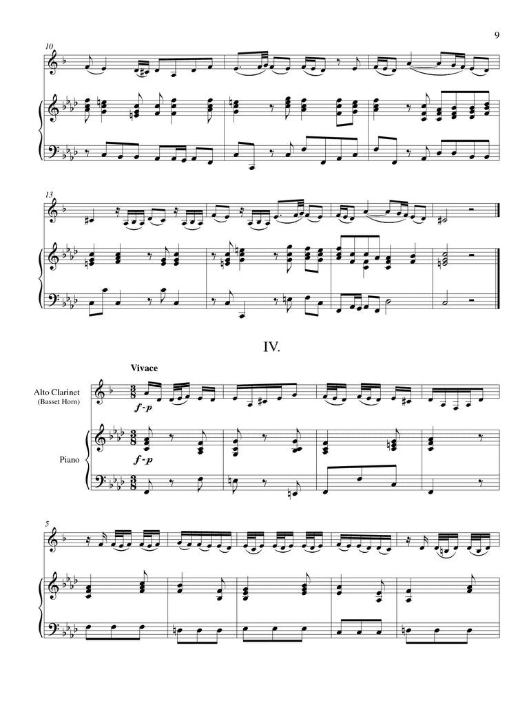 Telemann (Arr. Matt Johnston) - Sonata in F minor for Alto Clarinet (or Basset Horn) and Piano