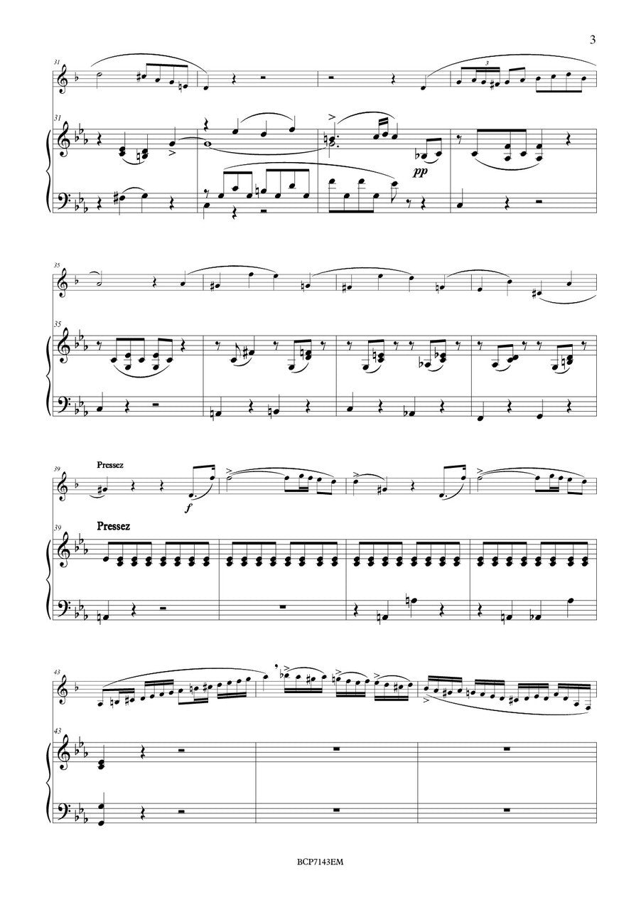 Bourdeau - Premier Solo for Bass Clarinet and Piano