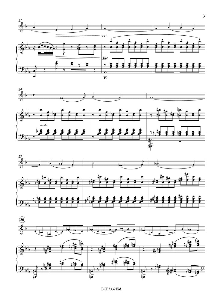 Saint-Saens - Romance, Op. 51 for Bass Clarinet and Piano
