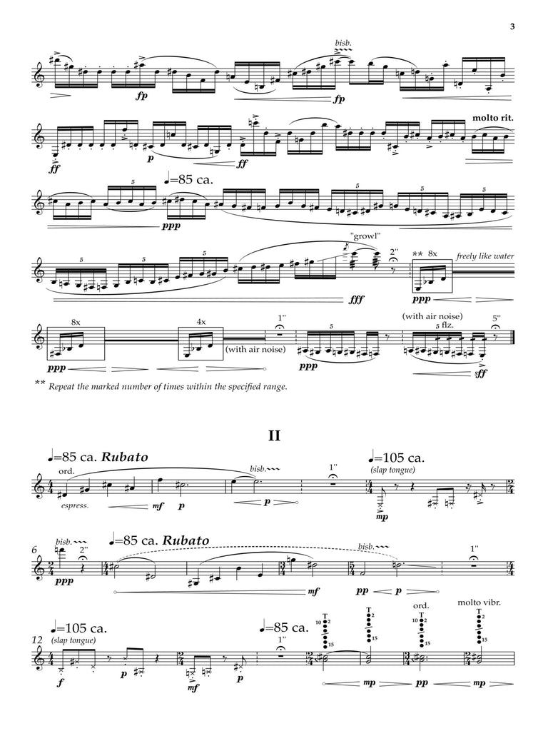 Yao - Pian Zhou for Clarinet Solo