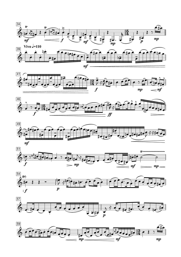 Fabra - Fantasia for E-flat Clarinet Solo