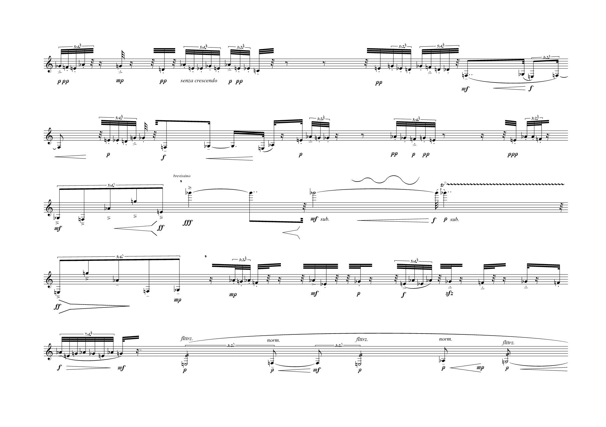 Botter - Tres Palabras for E-flat Clarinet Solo
