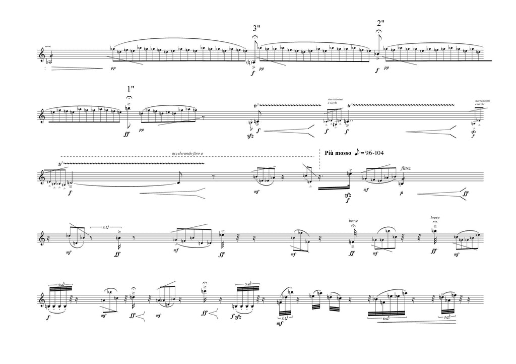 Botter - Tres Palabras for E-flat Clarinet Solo