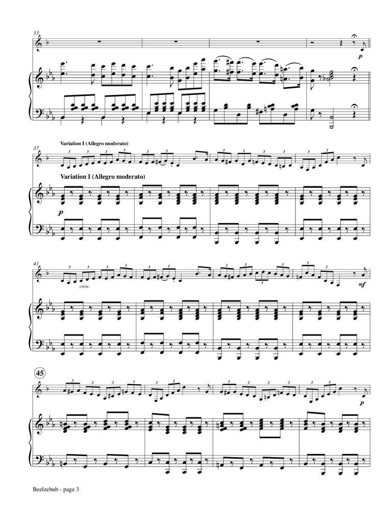 Catozzi (arr. Rosati) - Beelzebub for Contra Clarinet and Piano