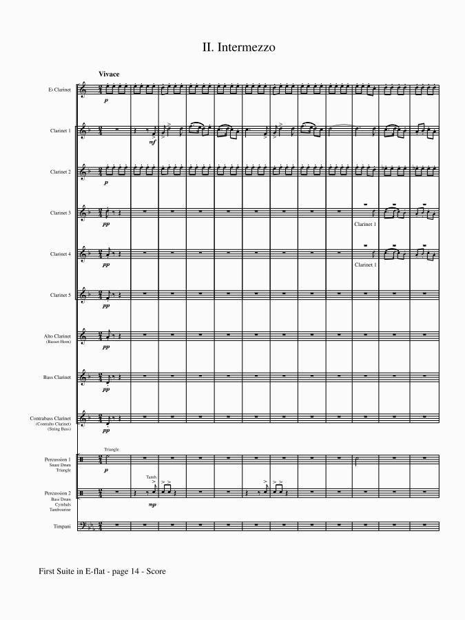 Holst (arr. Matt Johnston) - First Suite in E-flat, Op. 28, No.1 for Clarinet Choir
