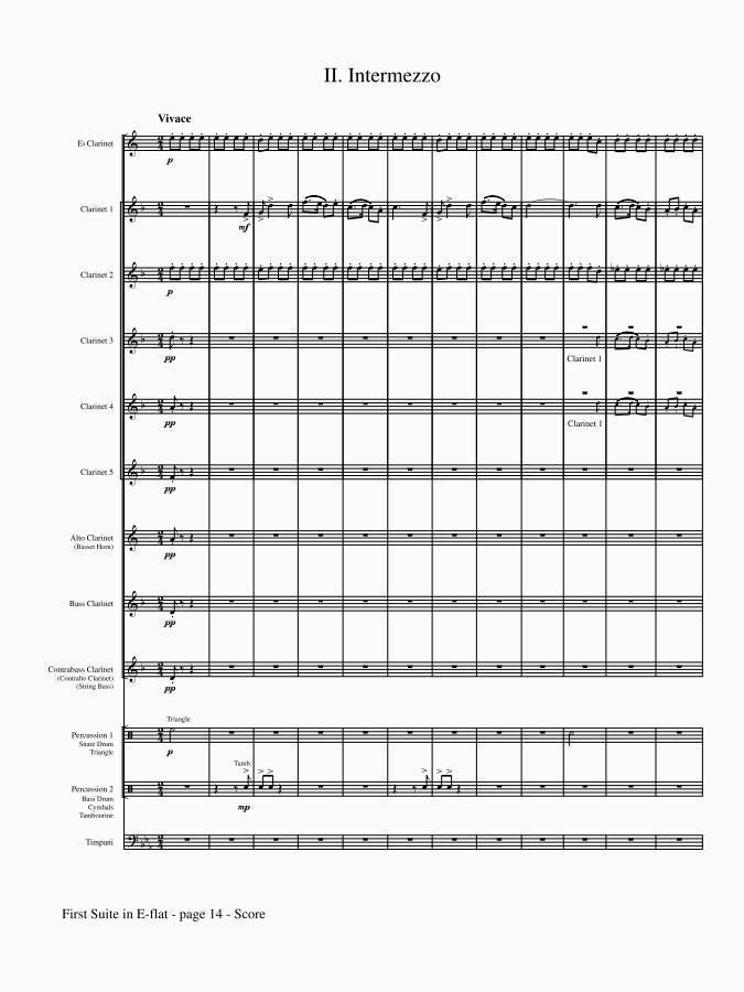 Holst (arr. Johnston) - First Suite in E-flat, Op. 28, No.1 for Clarinet Choir