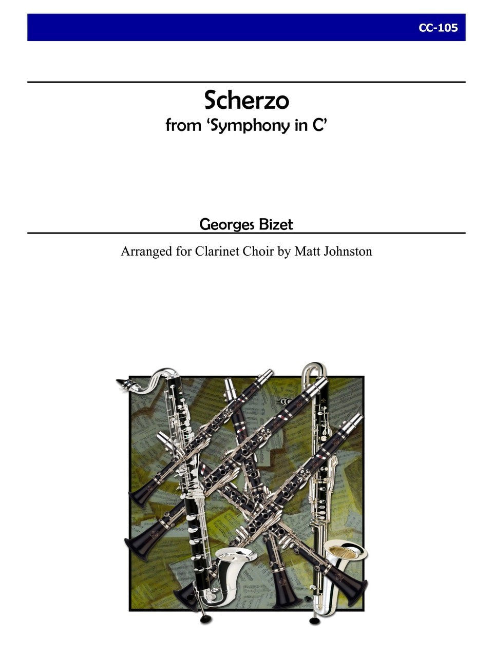 Bizet (arr. Matt Johnston) - Scherzo' from Symphony in C for Clarinet Choir