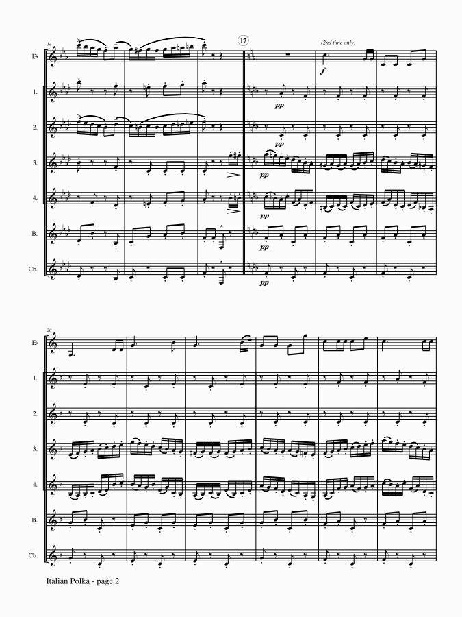Rachmaninoff (arr. Matt Johnston) - Italian Polka for Clarinet Choir
