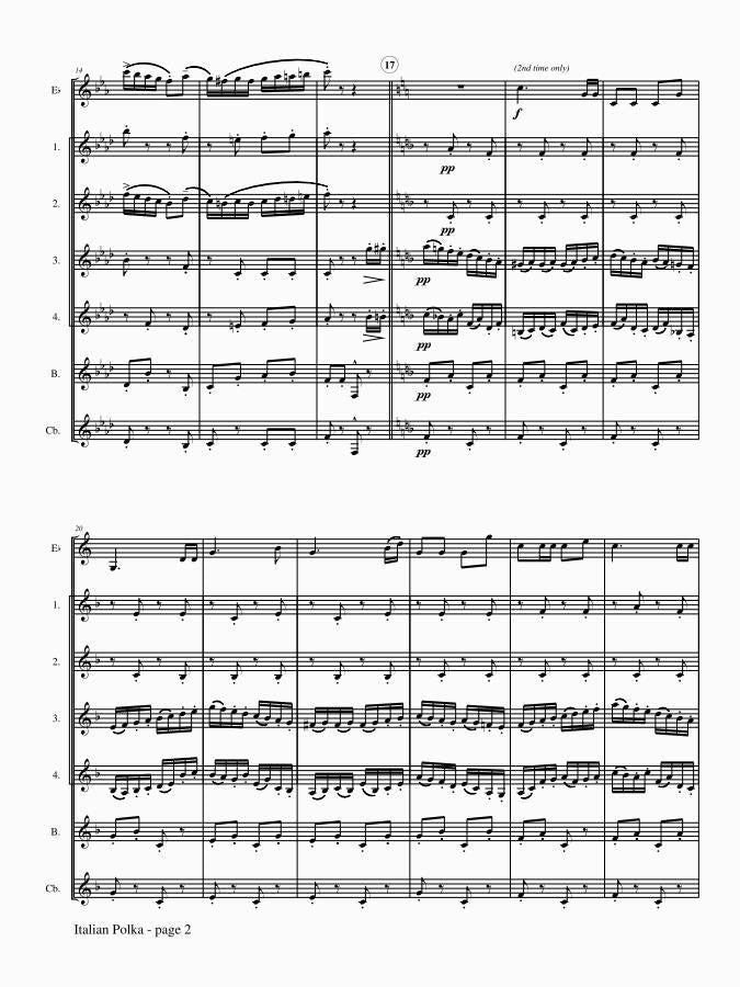 Rachmaninoff (arr. Johnston) - Italian Polka for Clarinet Choir