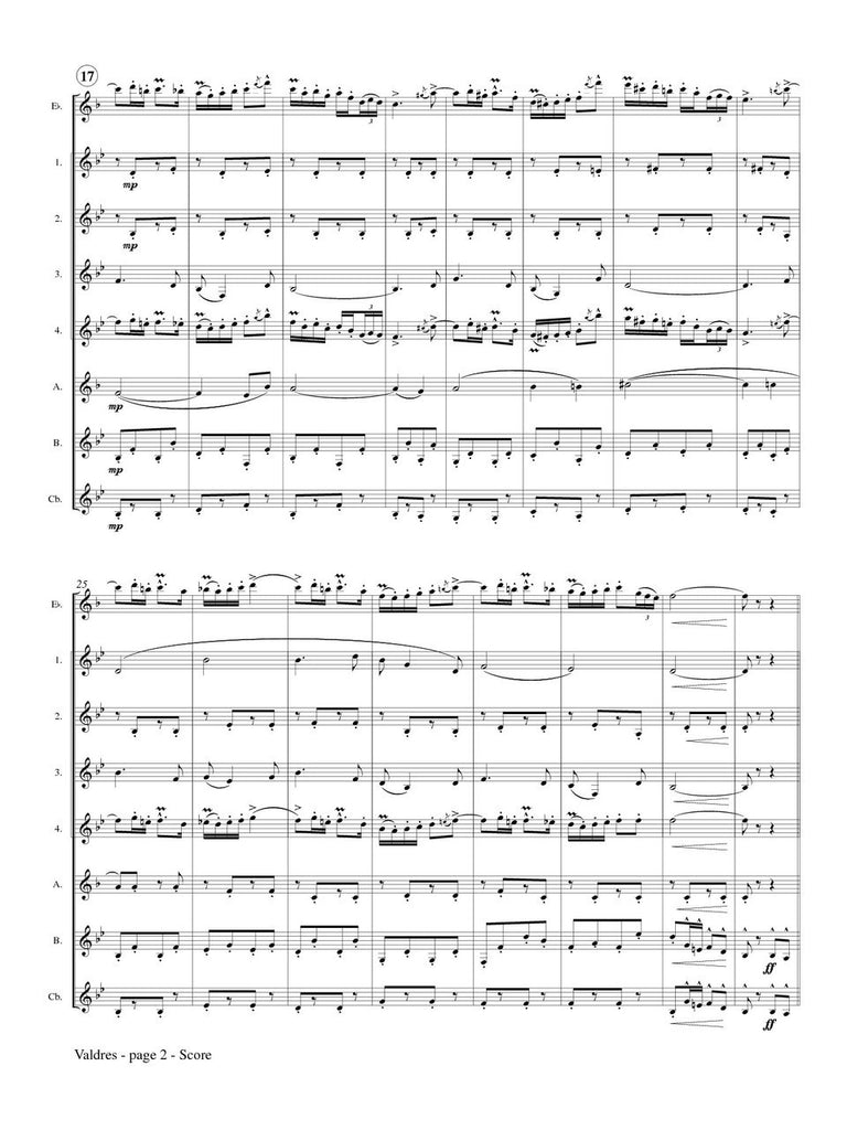 Hanssen (arr. Johnston) - Valdres for Clarinet Choir