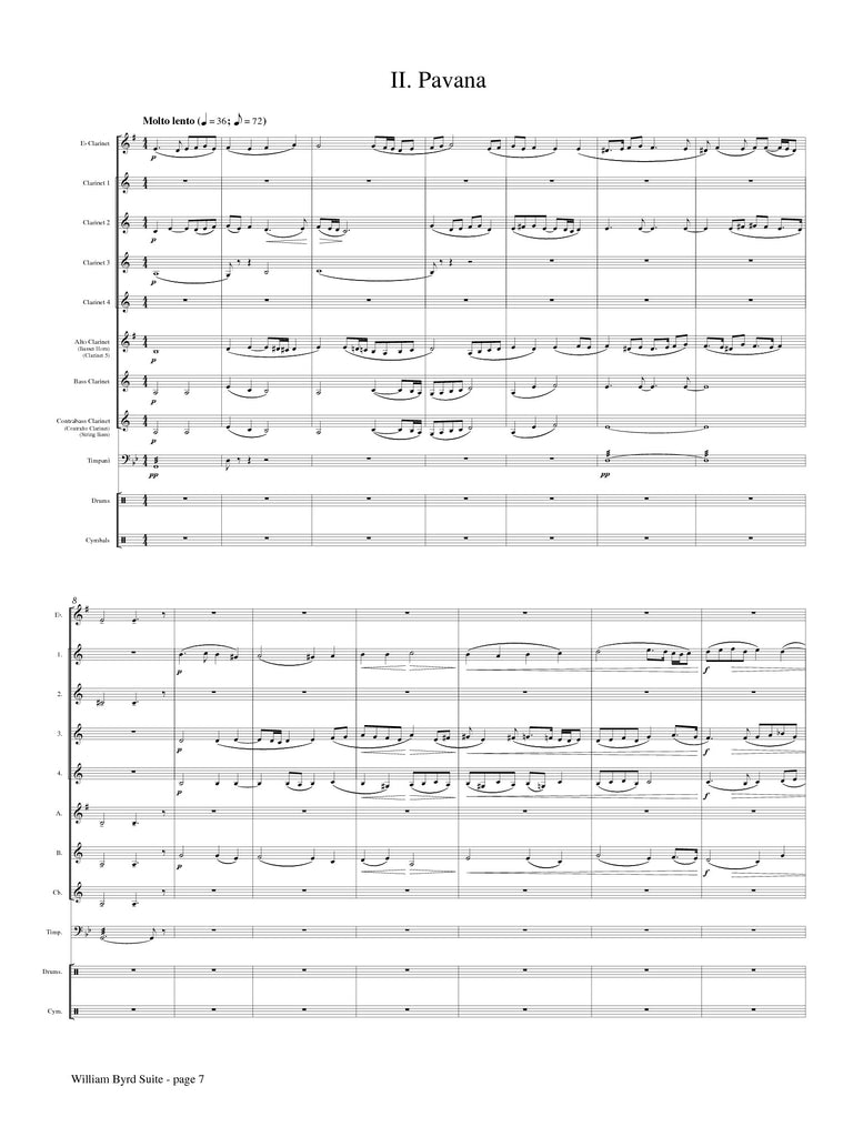 Jacob (arr. Matt Johnston) - William Byrd Suite for Clarinet Choir